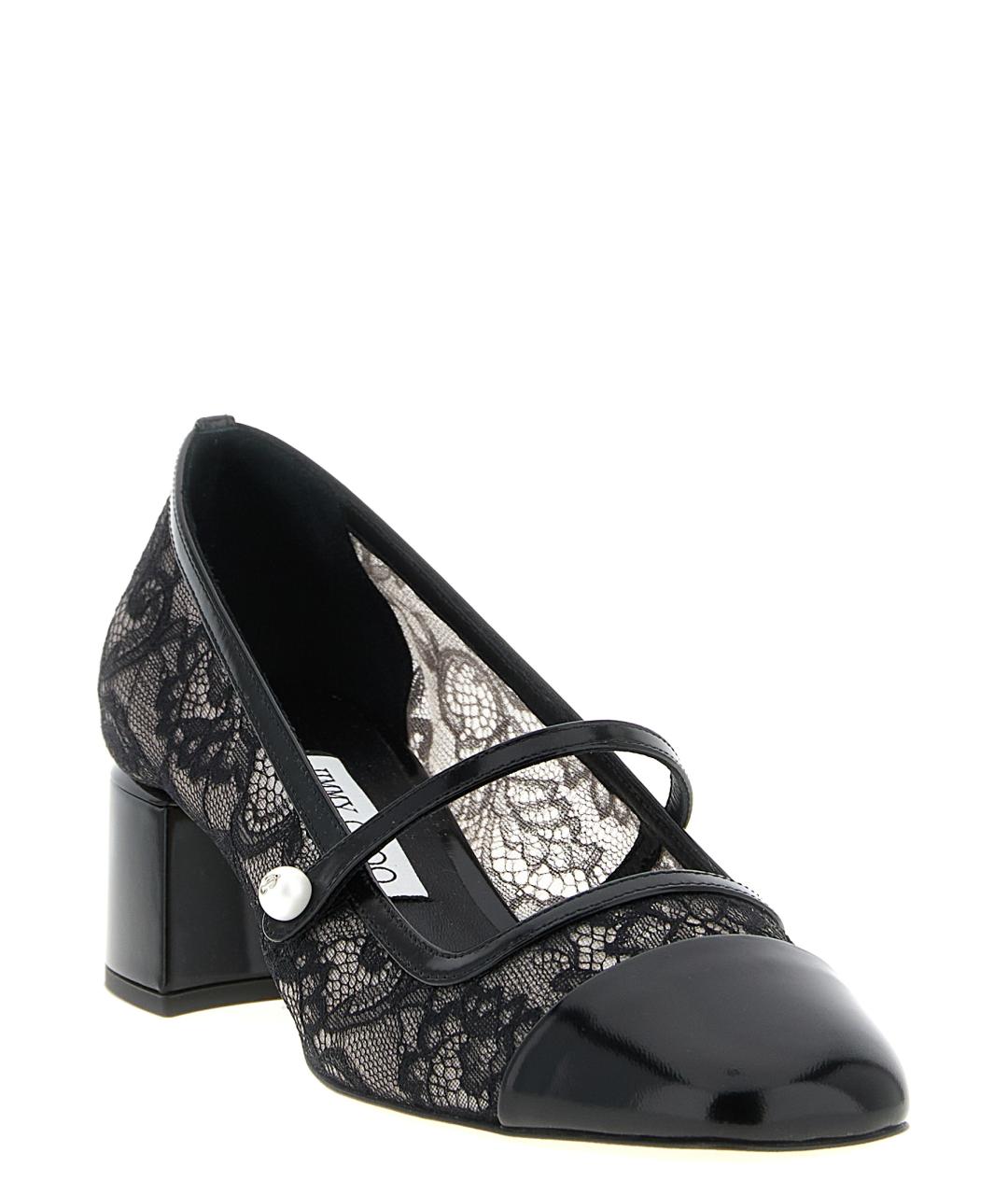 JIMMY CHOO Черные кожаные туфли, фото 2