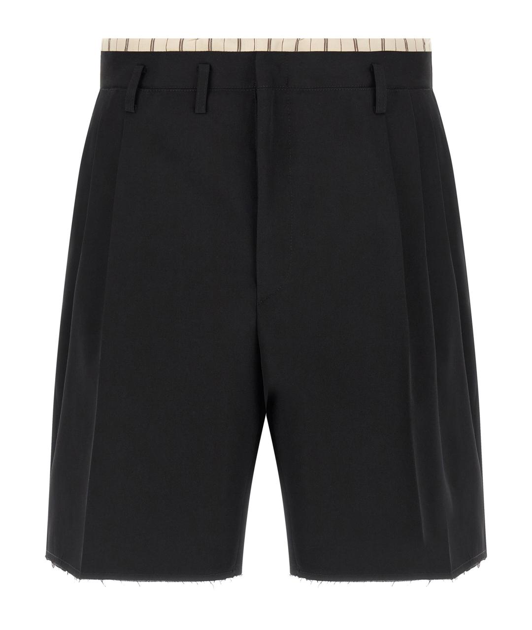 MAISON MARGIELA Черные шерстяные шорты, фото 1