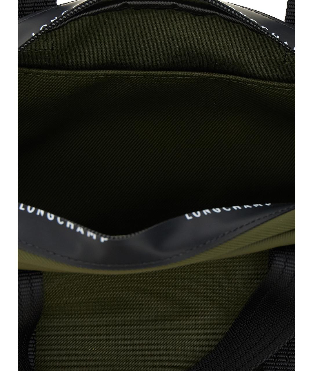 LONGCHAMP Зеленая синтетическая сумка тоут, фото 4