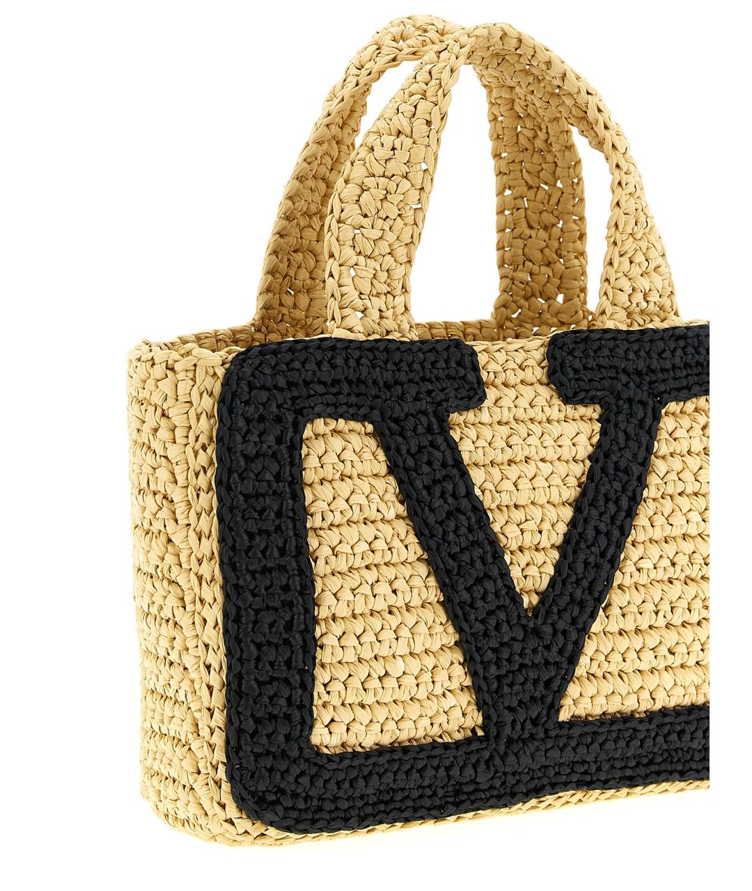 VALENTINO Бежевая сумка тоут, фото 3