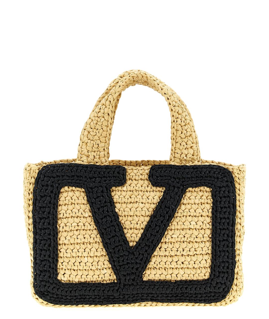 VALENTINO Бежевая сумка тоут, фото 1