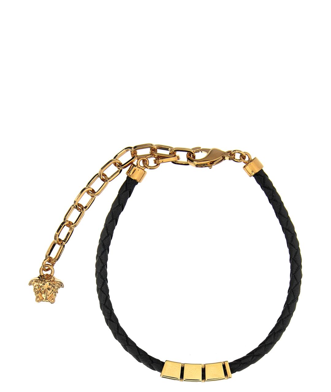 VERSACE Золотой кожаный браслет, фото 1