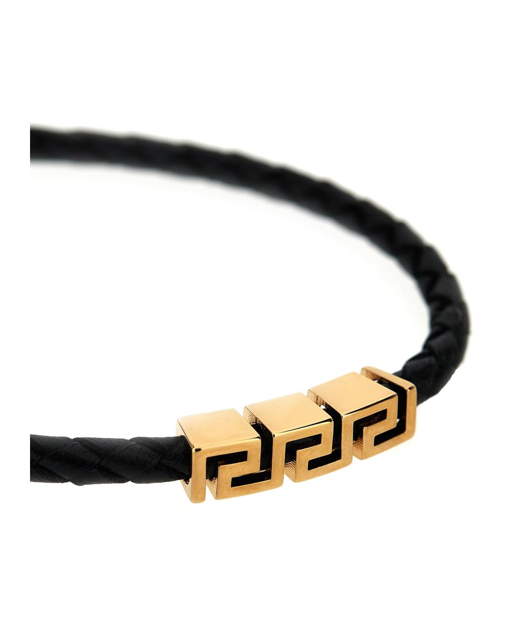 VERSACE Золотой кожаный браслет, фото 2