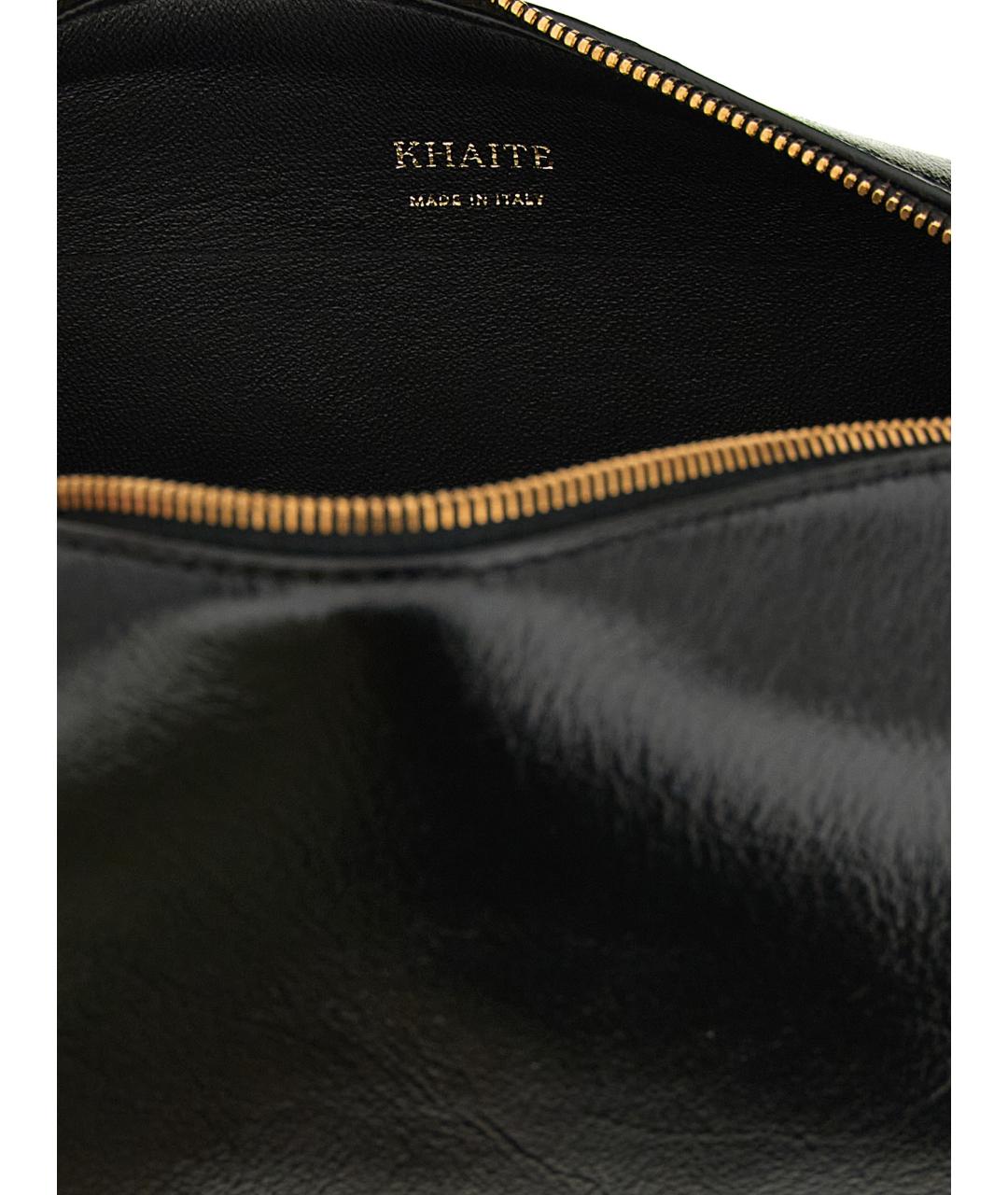 KHAITE Черная кожаная сумка через плечо, фото 4
