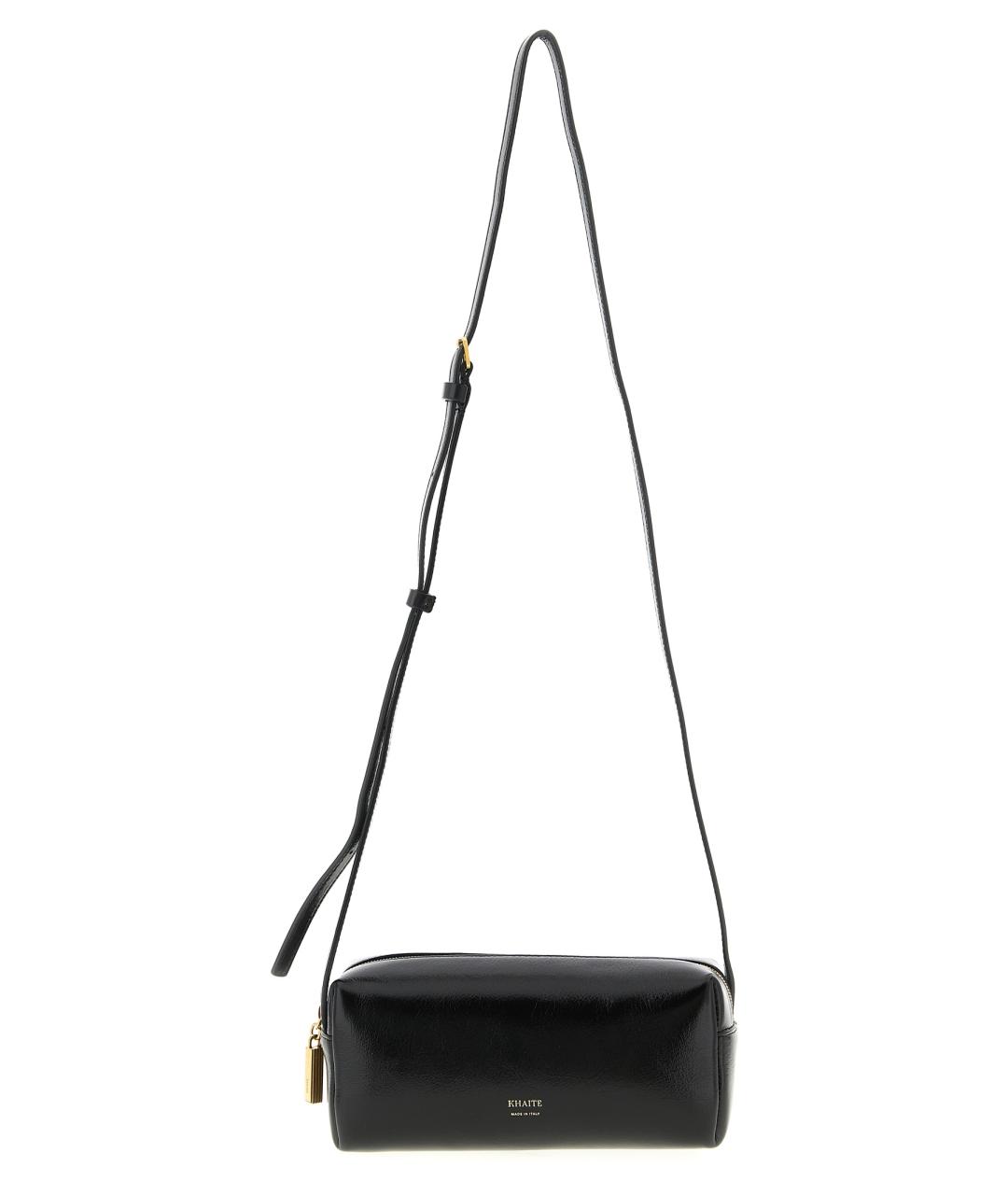 KHAITE Черная кожаная сумка через плечо, фото 1