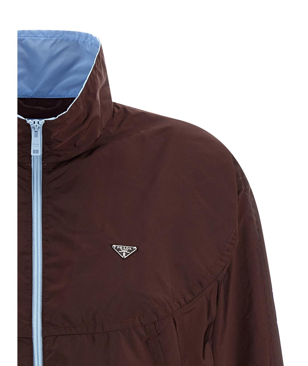 PRADA Бордовая полиамидовая куртка, фото 3