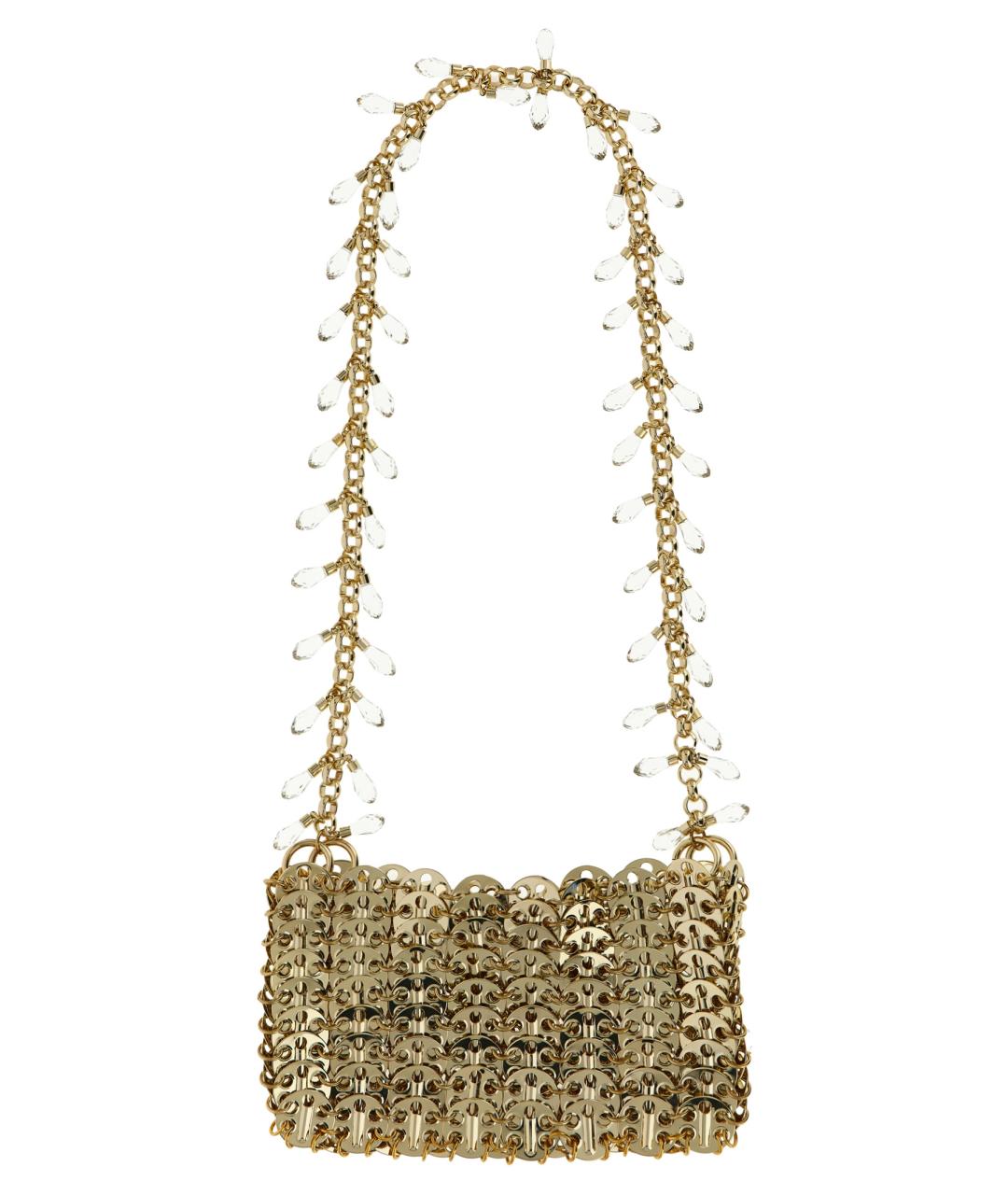 PACO RABANNE Золотая сумка через плечо, фото 2