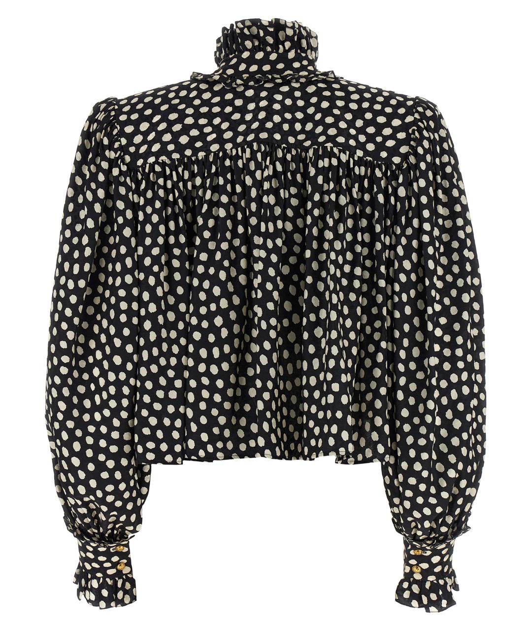 CHLOE Черная шелковая блузы, фото 2