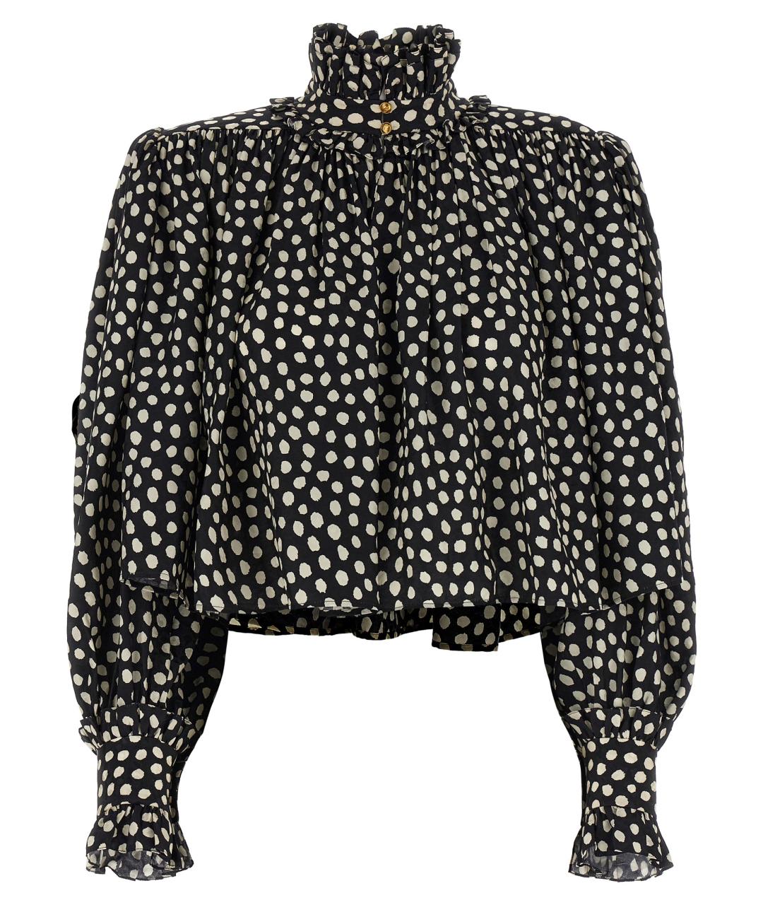 CHLOE Черная шелковая блузы, фото 1
