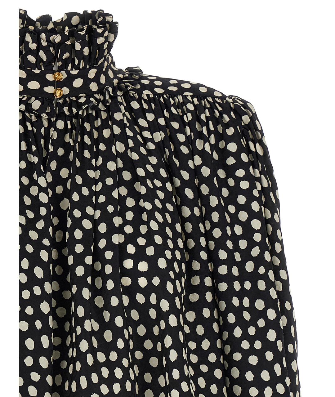 CHLOE Черная шелковая блузы, фото 3