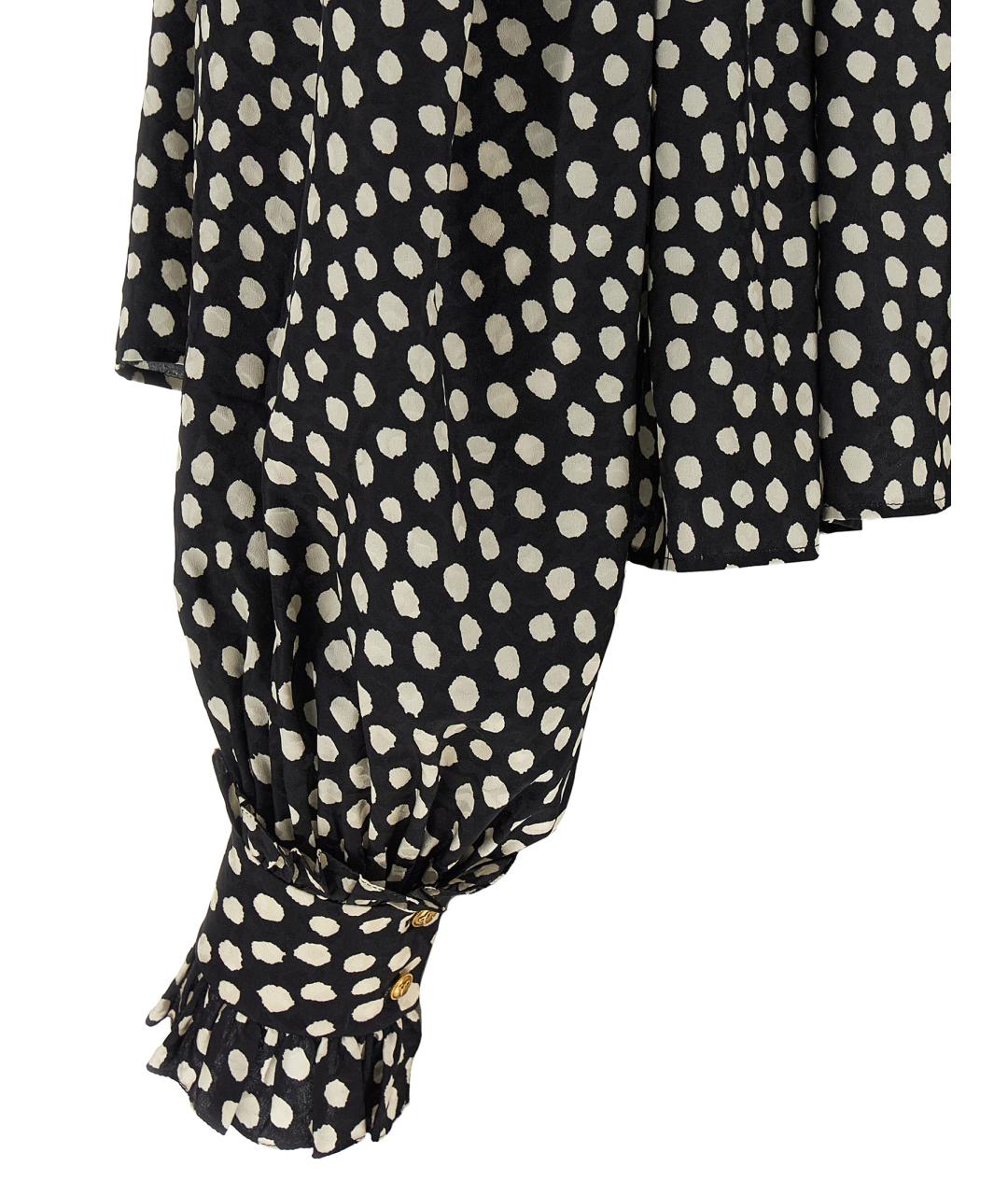 CHLOE Черная шелковая блузы, фото 4