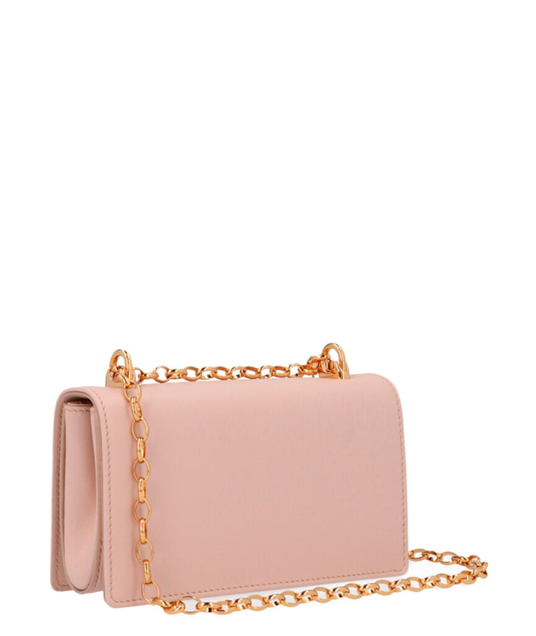 DOLCE&GABBANA Розовая кожаная сумка через плечо, фото 2