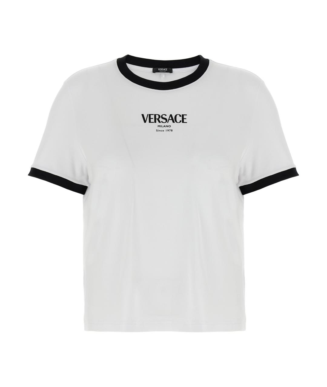 VERSACE Белая вискозная футболка, фото 1