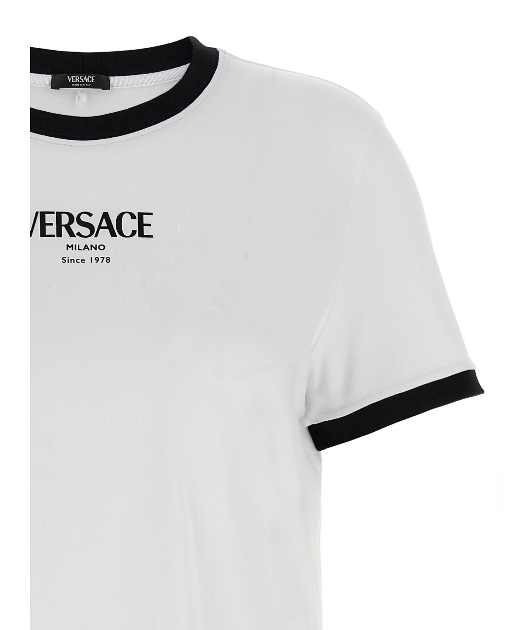 VERSACE Белая вискозная футболка, фото 3