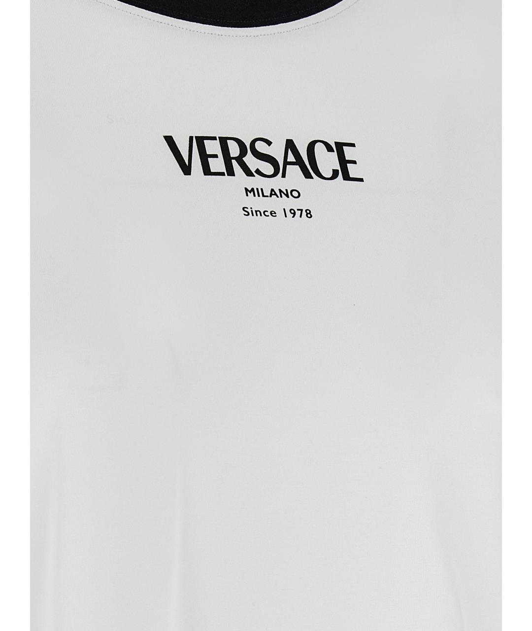 VERSACE Белая вискозная футболка, фото 4