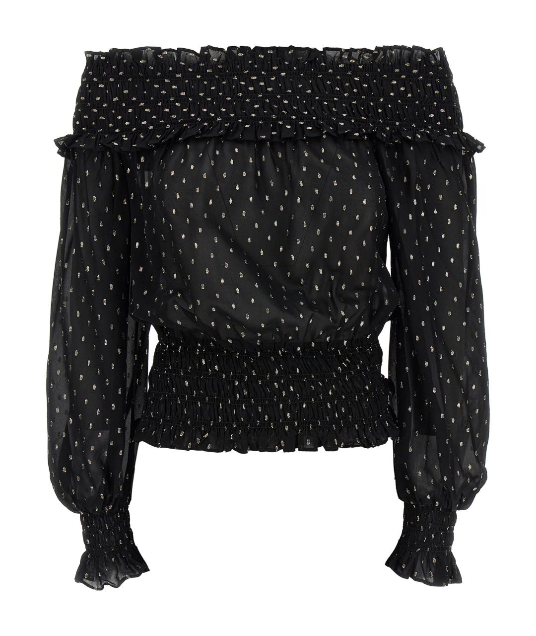 SELF-PORTRAIT Черная вискозная блузы, фото 1