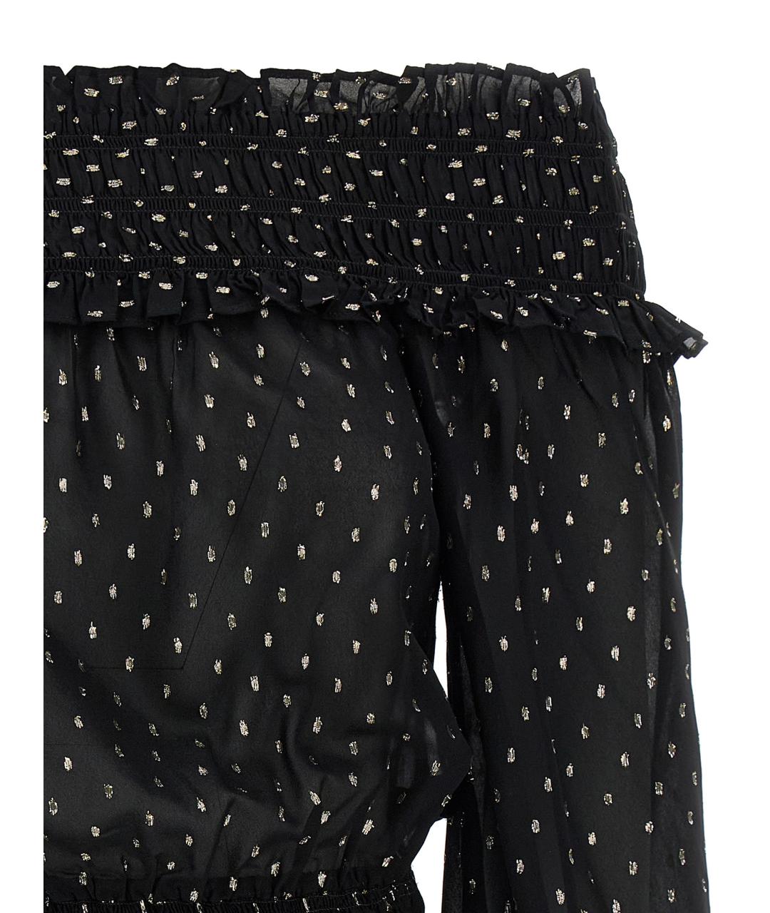 SELF-PORTRAIT Черная вискозная блузы, фото 3