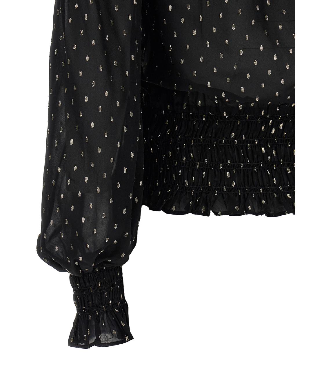 SELF-PORTRAIT Черная вискозная блузы, фото 4