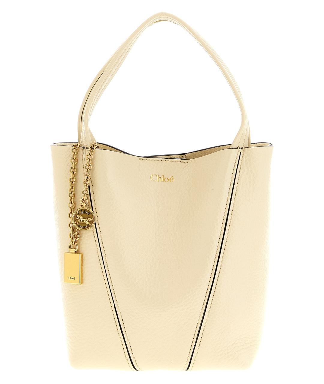 CHLOE Бежевая кожаная сумка через плечо, фото 1