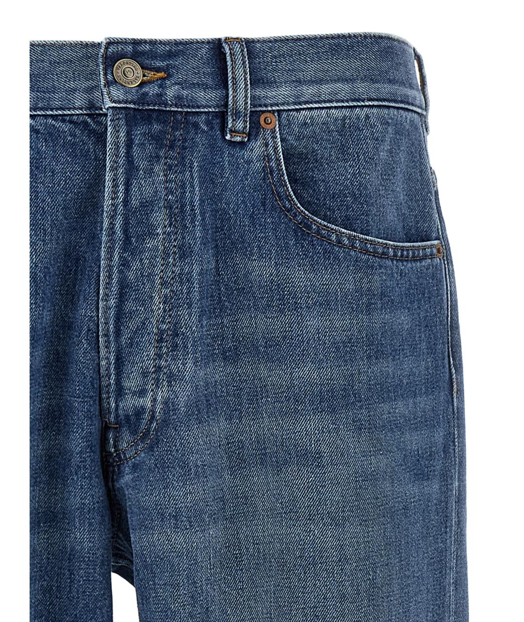 VALENTINO Синие хлопковые прямые джинсы, фото 2