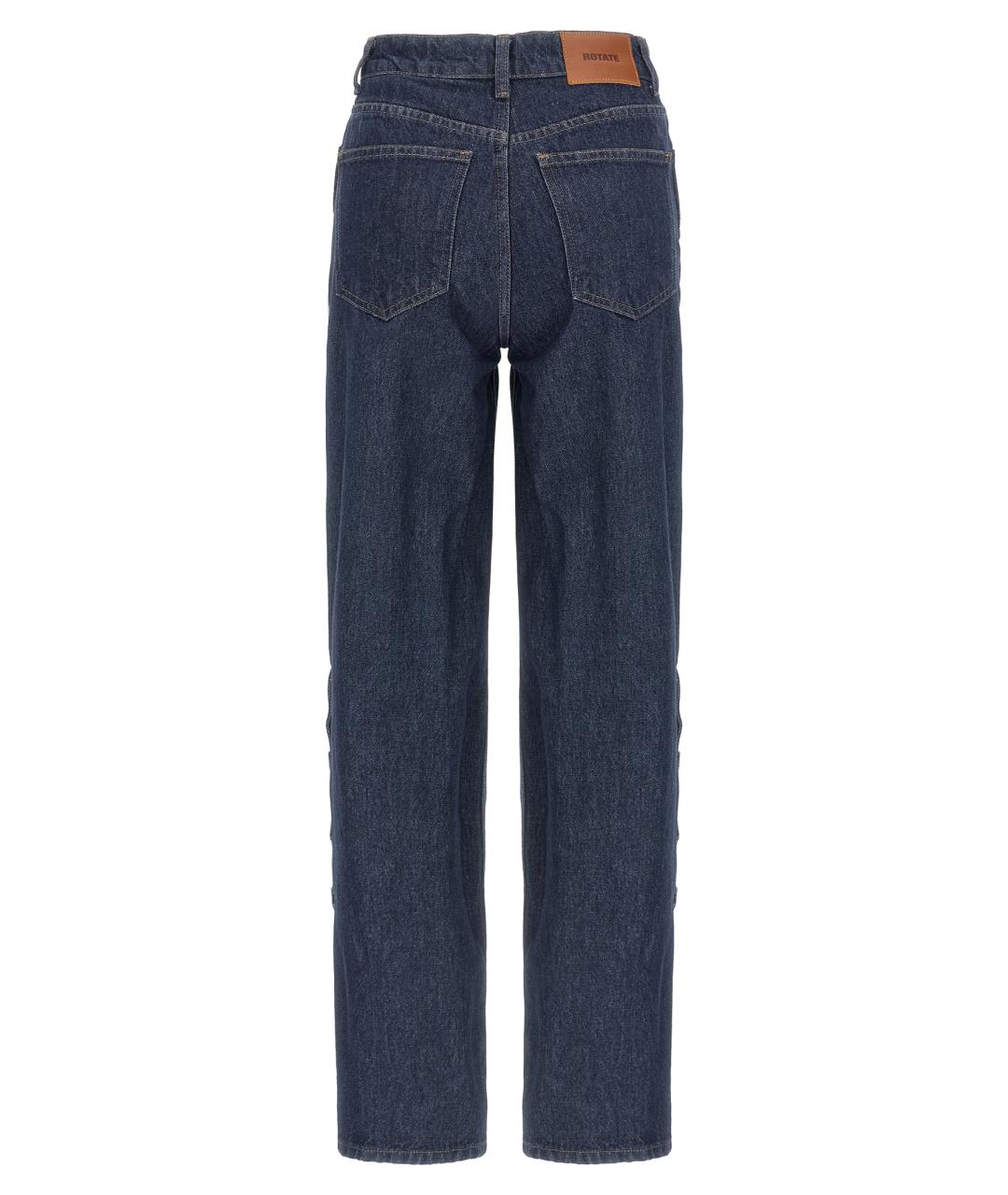 ROTATE Синие хлопковые прямые джинсы, фото 2