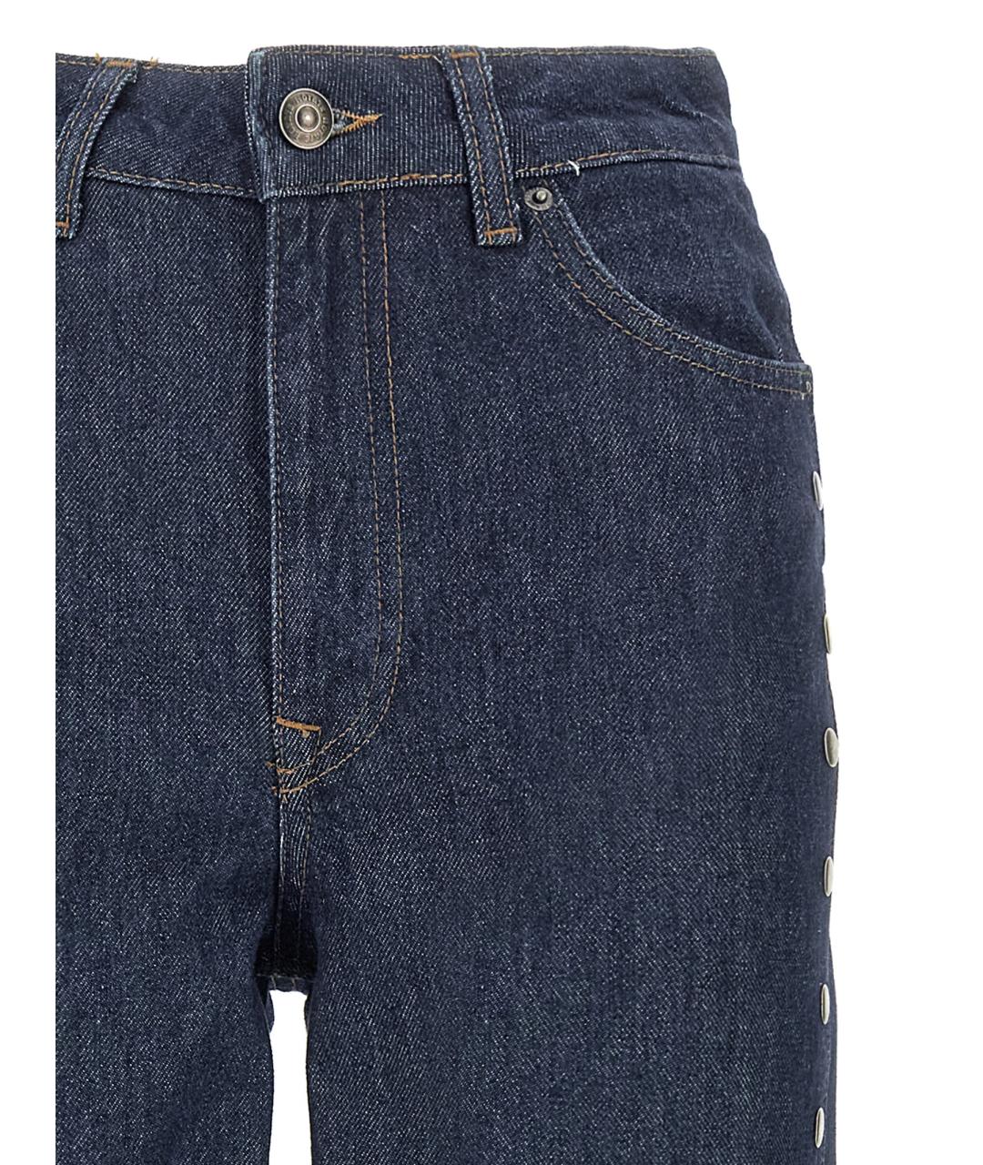 ROTATE Синие хлопковые прямые джинсы, фото 3