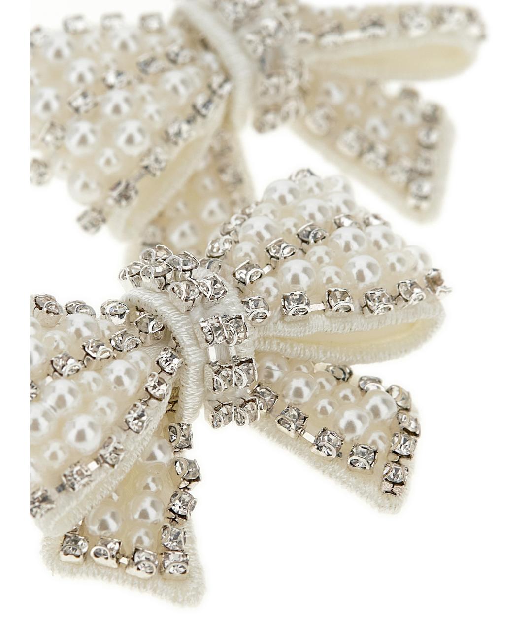 SELF-PORTRAIT Белые металлические серьги, фото 3