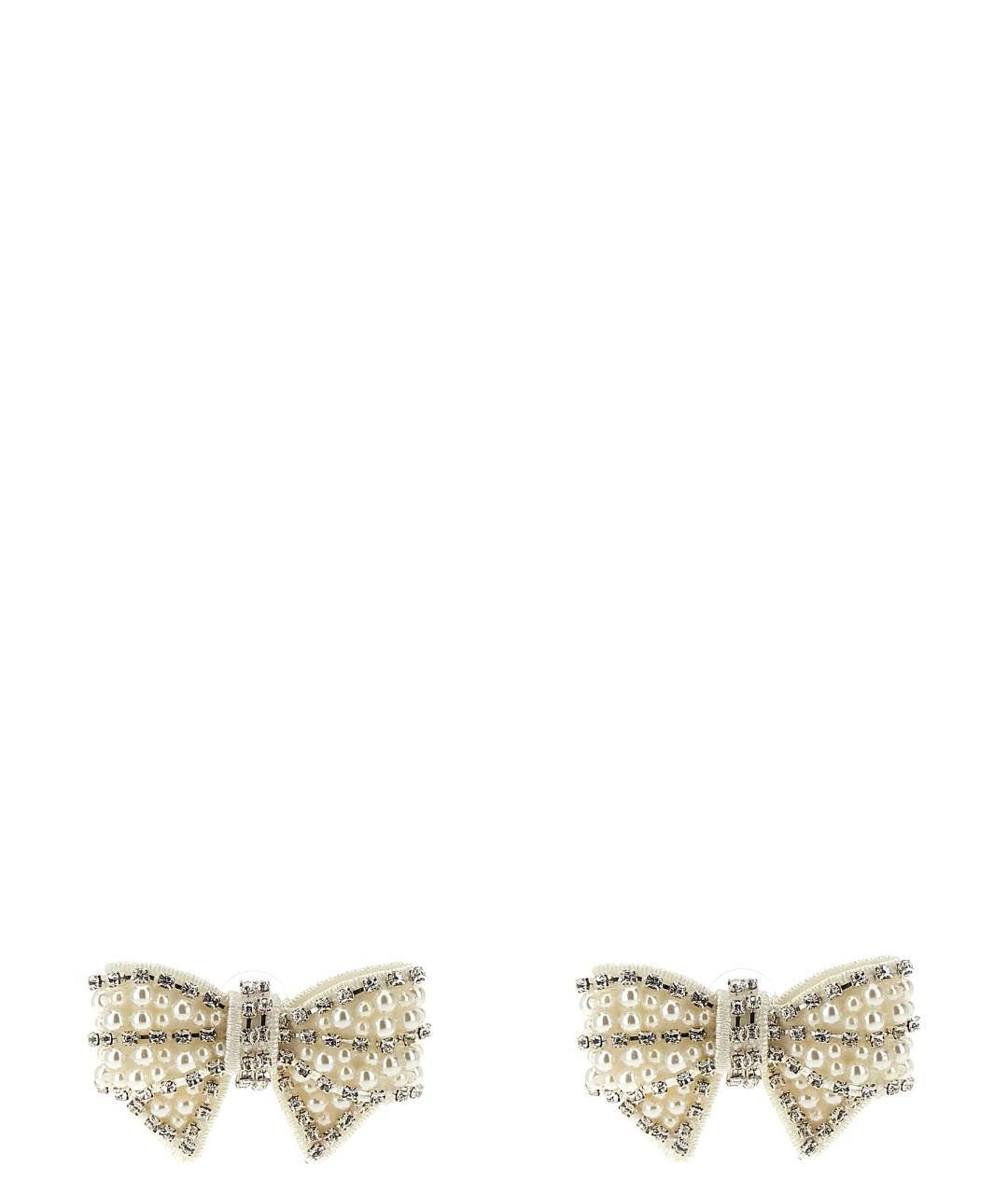 SELF-PORTRAIT Белые металлические серьги, фото 1