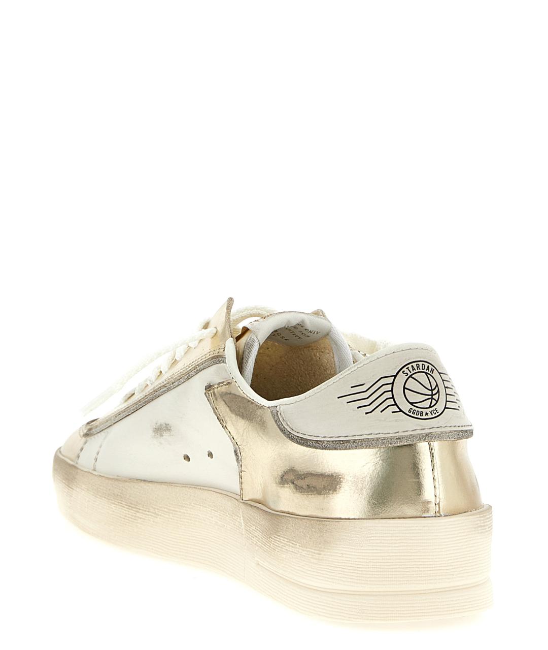 GOLDEN GOOSE DELUXE BRAND Бежевые кожаные кроссовки, фото 3