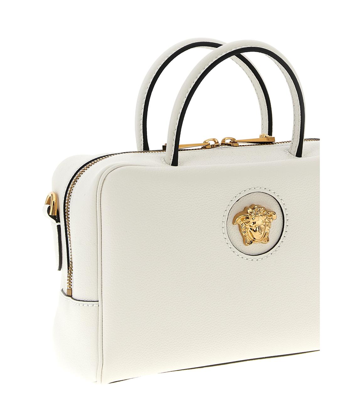 VERSACE Белая кожаная сумка через плечо, фото 3