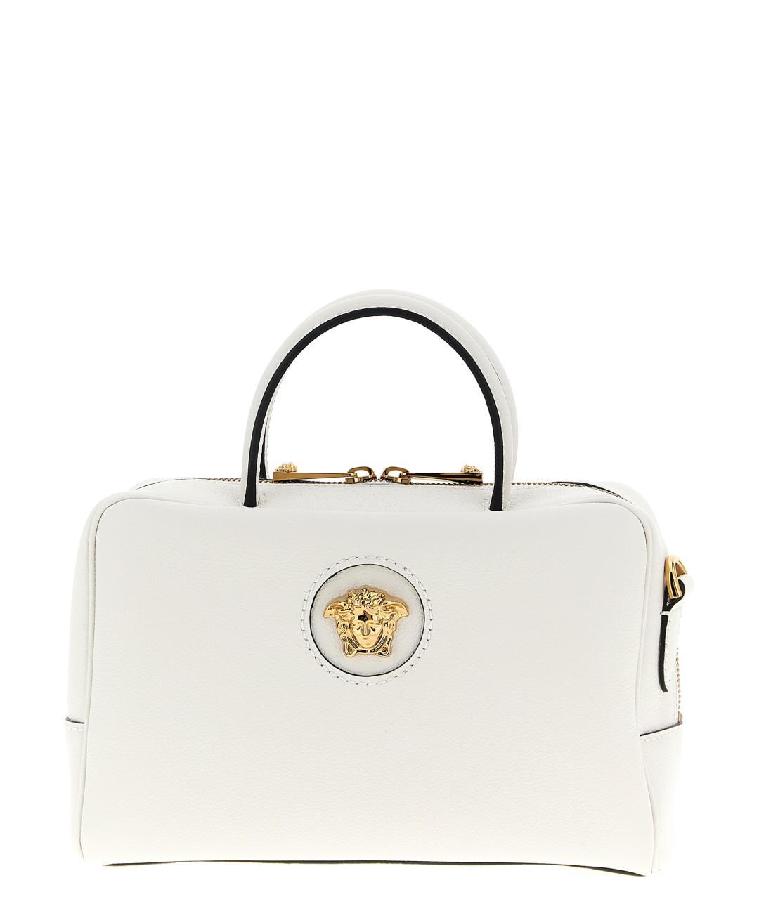 VERSACE Белая кожаная сумка через плечо, фото 1