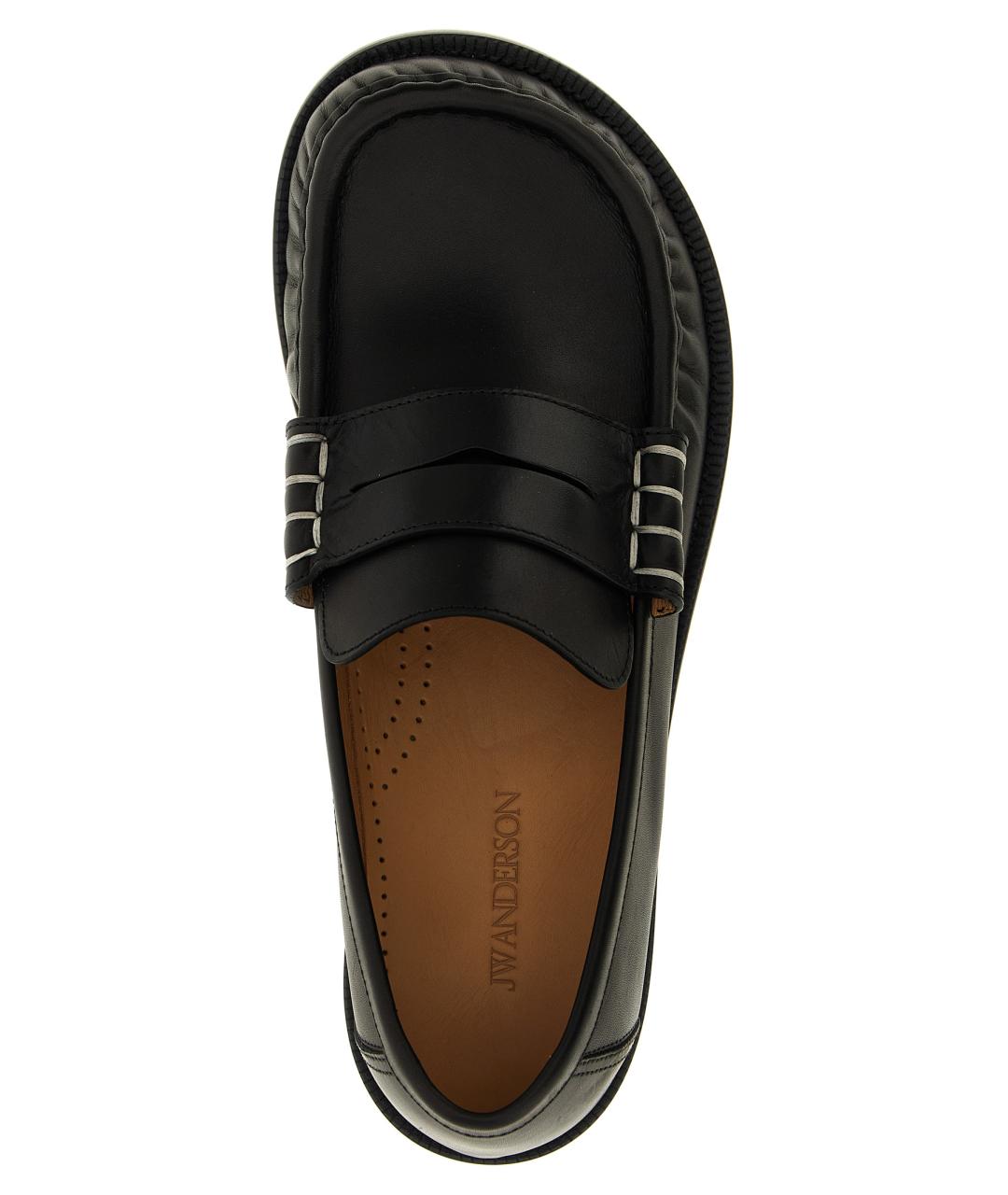 J.W.ANDERSON Черные кожаные лоферы, фото 4