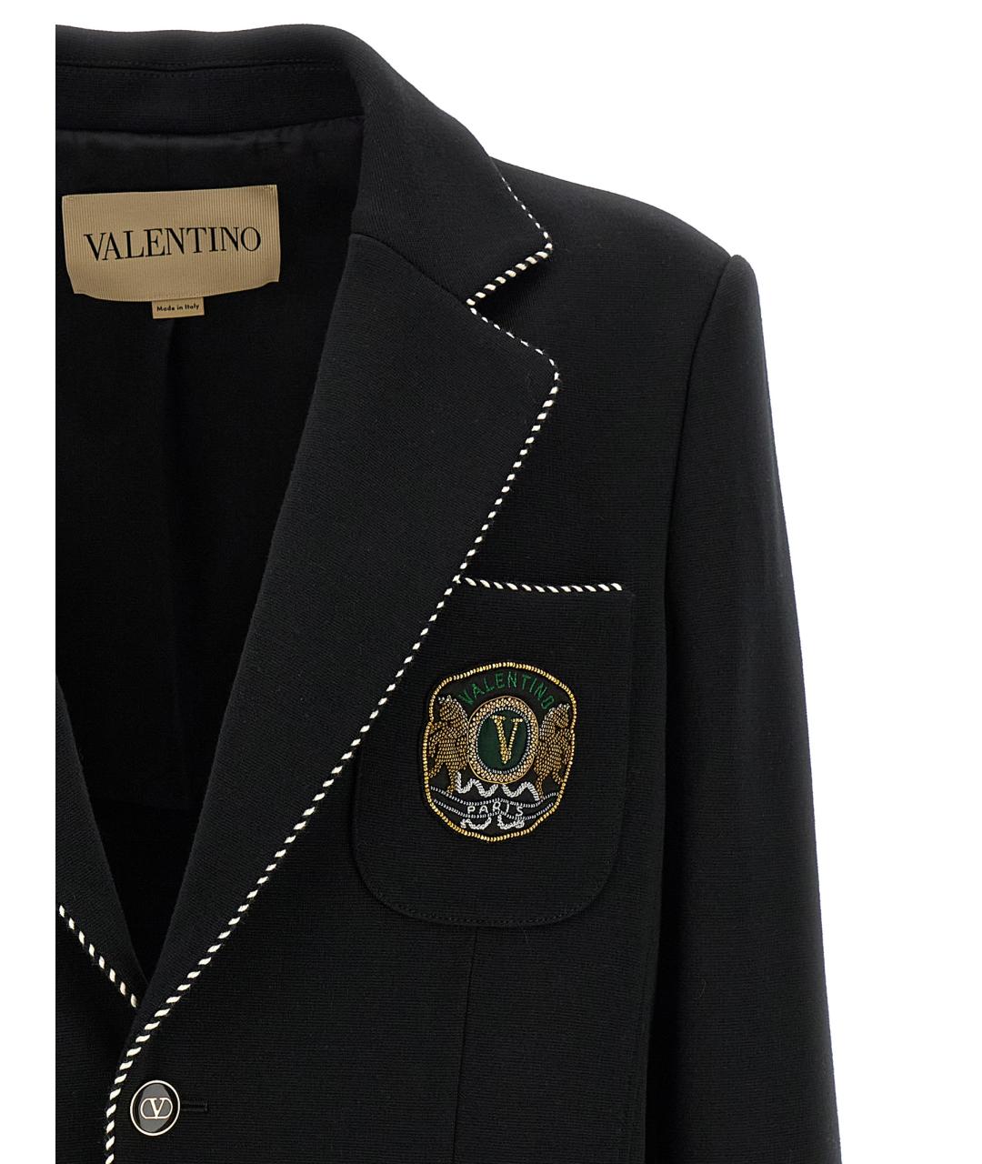 VALENTINO Черный шерстяной пиджак, фото 3