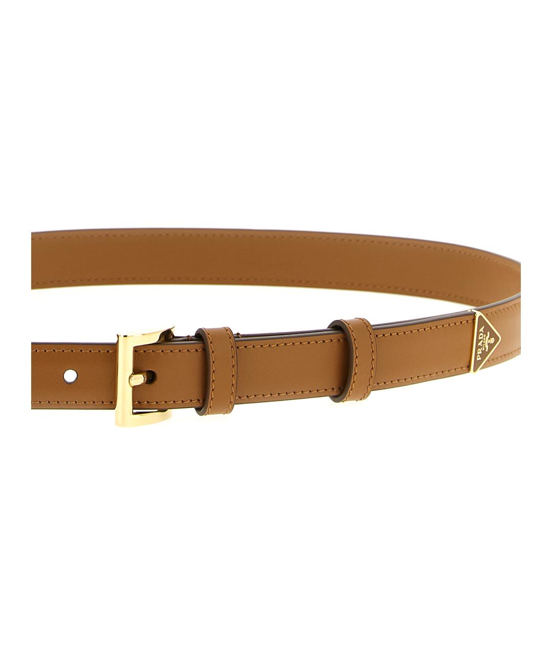 PRADA Коричневый кожаный ремень, фото 3