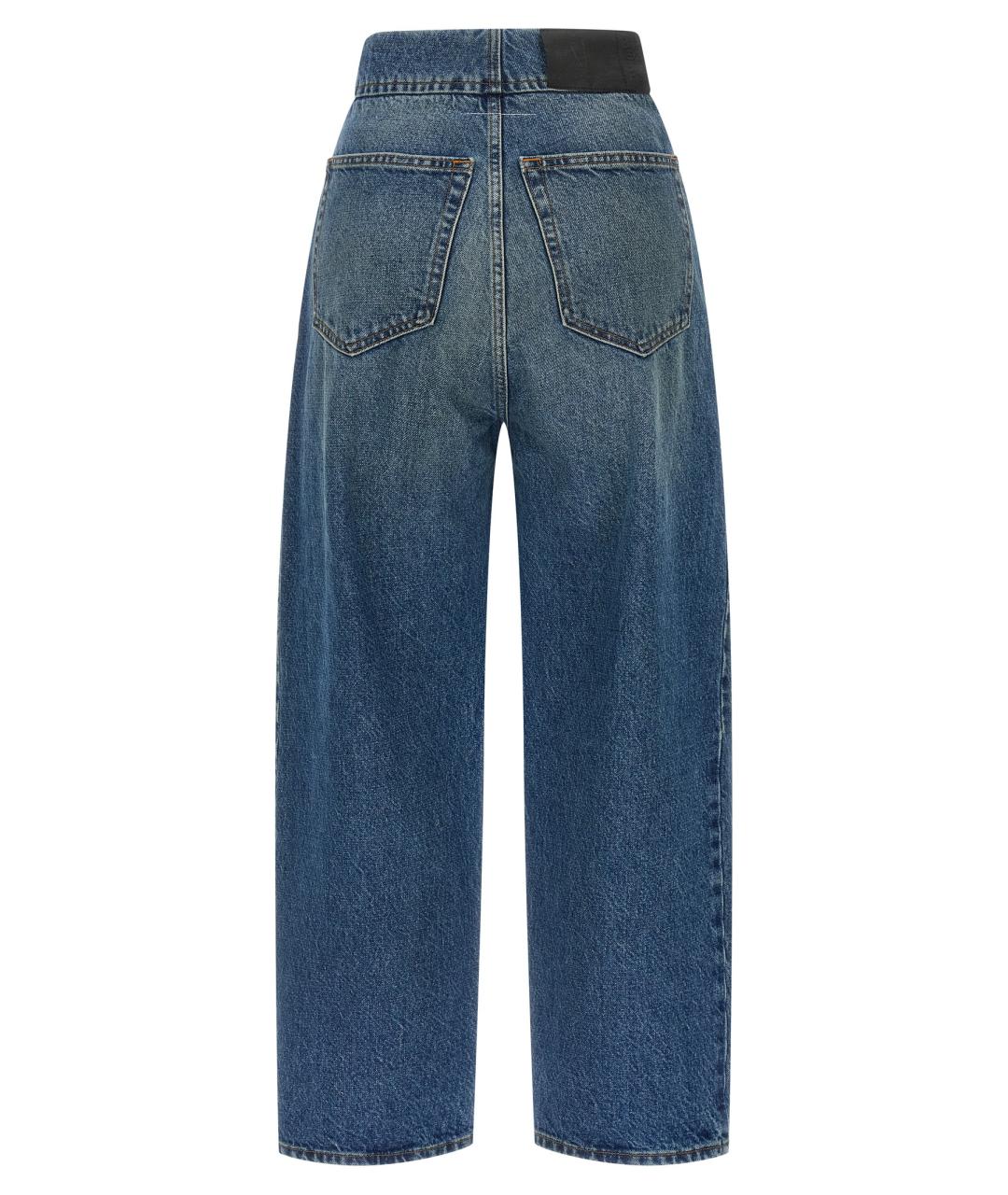 MM6 MAISON MARGIELA Голубые хлопковые прямые джинсы, фото 2