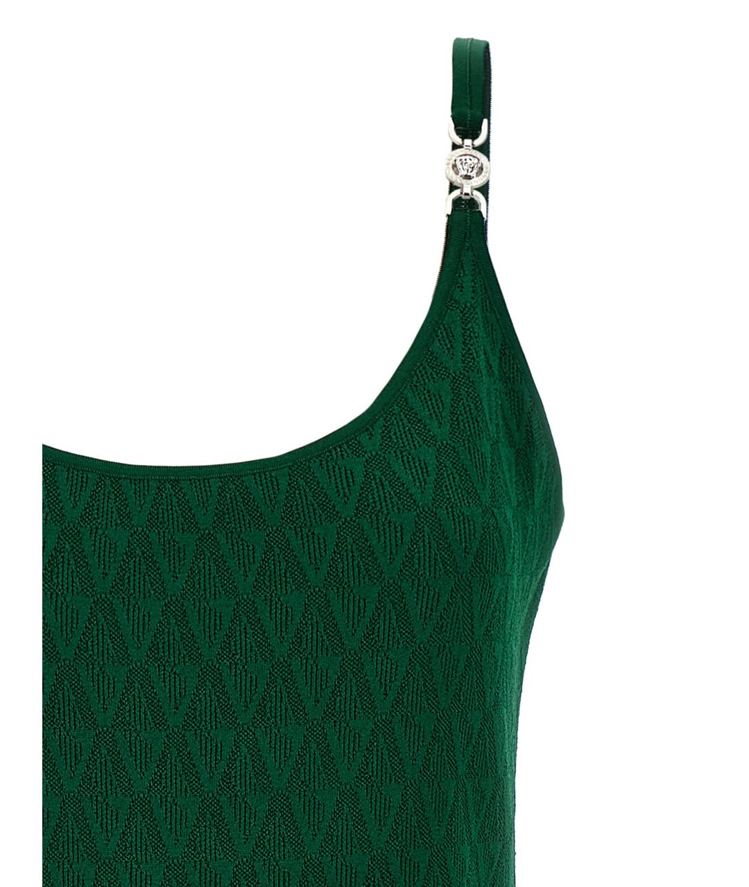 VERSACE Зеленые вискозное платье, фото 3