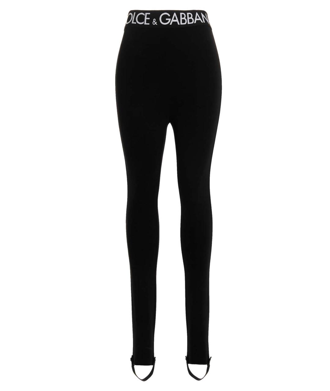 DOLCE&GABBANA Черные вискозные леггинсы и велосипедки, фото 1