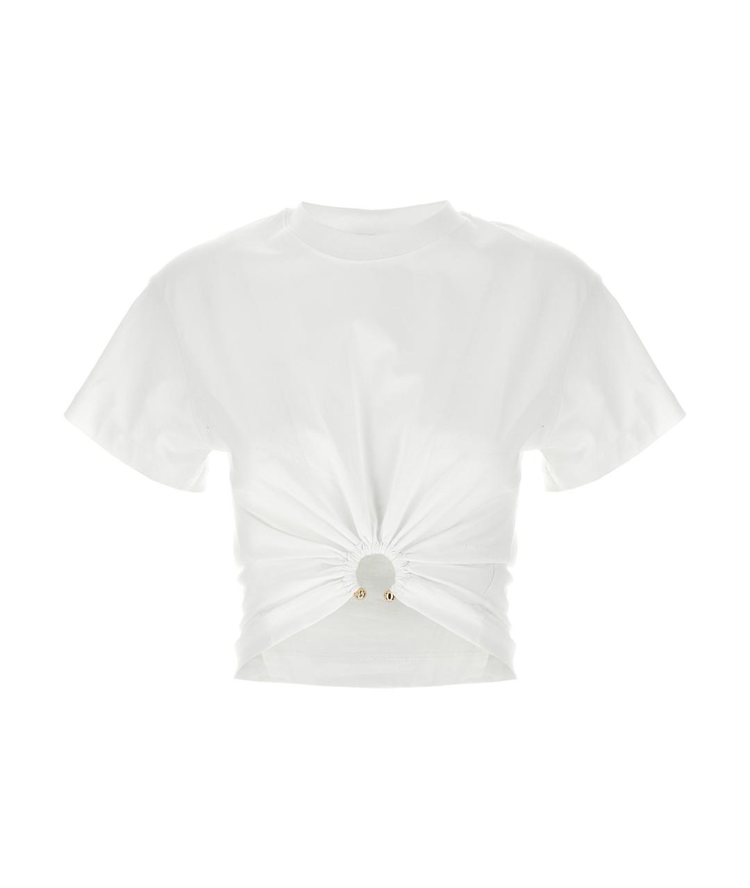 PACO RABANNE Белая хлопковая футболка, фото 1