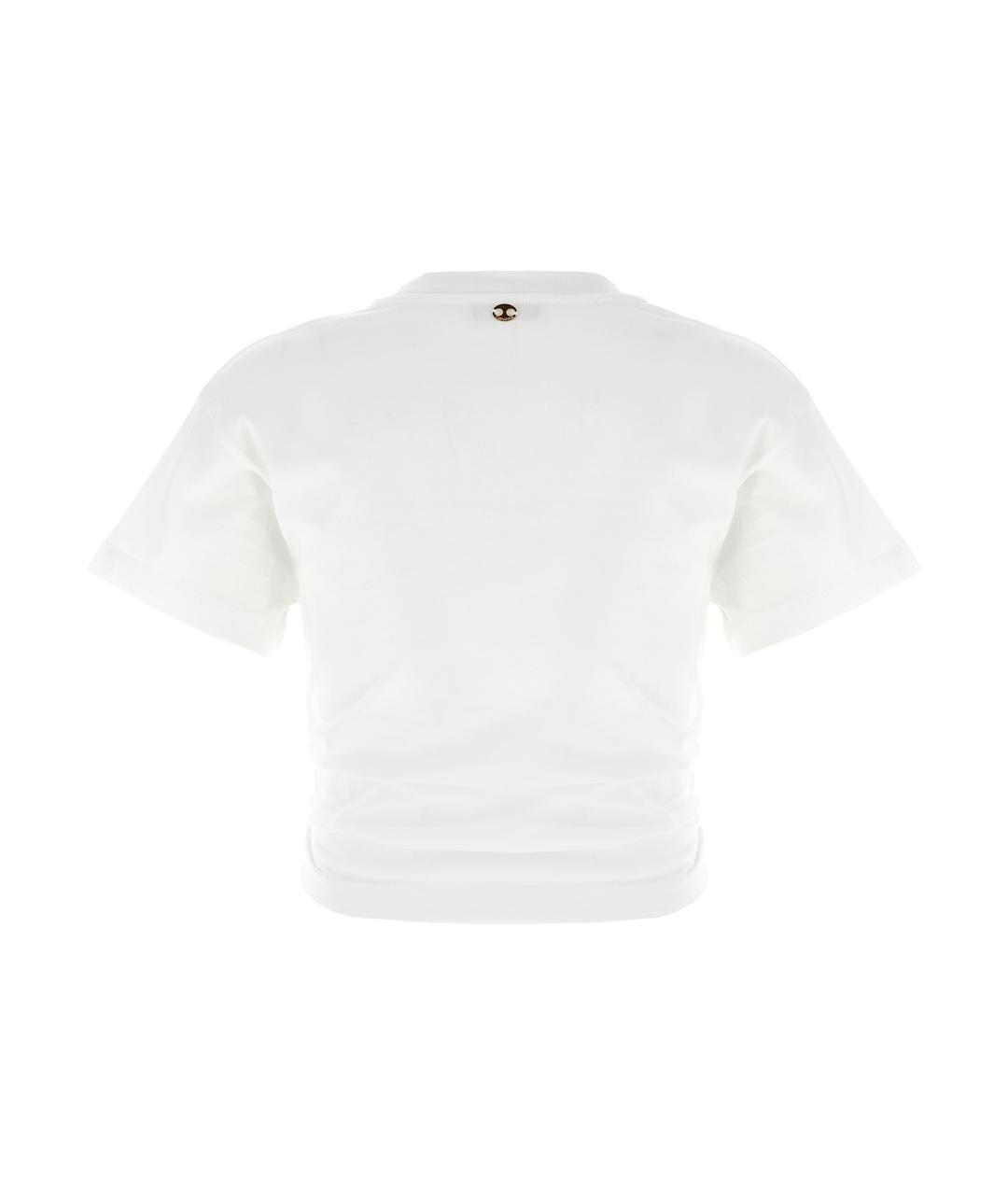 PACO RABANNE Белая хлопковая футболка, фото 2