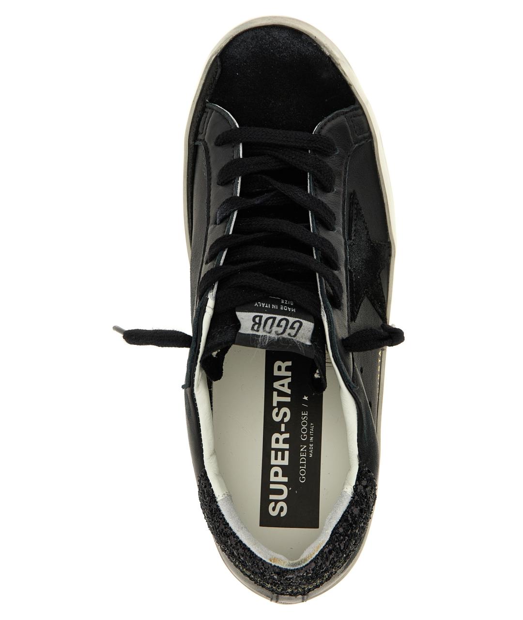 GOLDEN GOOSE DELUXE BRAND Черные кожаные кеды, фото 4