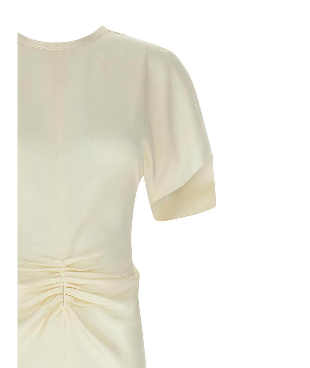 VICTORIA BECKHAM Белое ацетатное платье, фото 3
