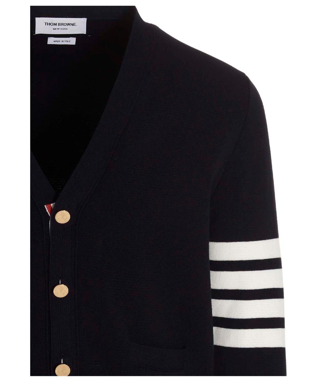 THOM BROWNE Синий хлопковый джемпер / свитер, фото 3