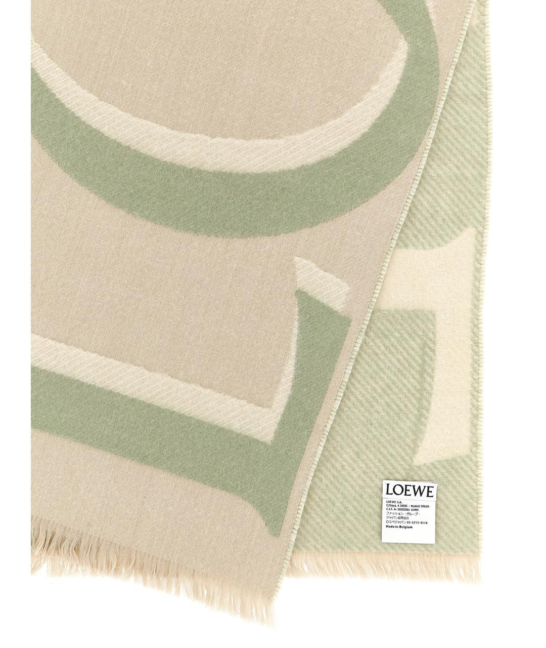 LOEWE Мульти шерстяной шарф, фото 3