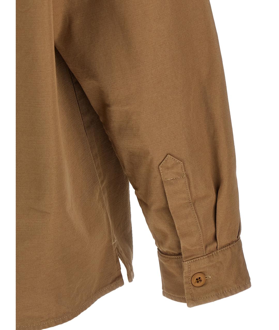 CARHARTT WIP Коричневая хлопковая кэжуал рубашка, фото 4