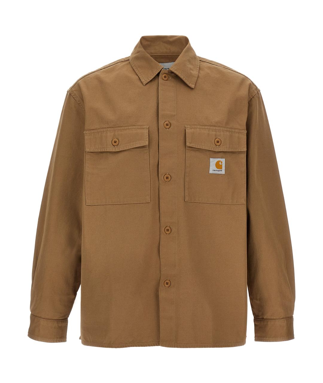 CARHARTT WIP Коричневая хлопковая кэжуал рубашка, фото 1
