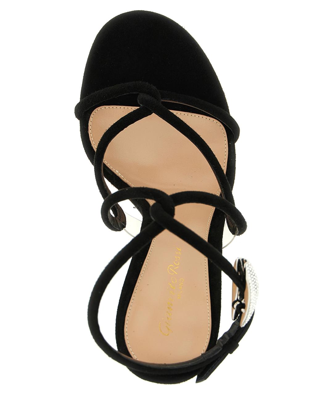 GIANVITO ROSSI Черные замшевые босоножки, фото 4