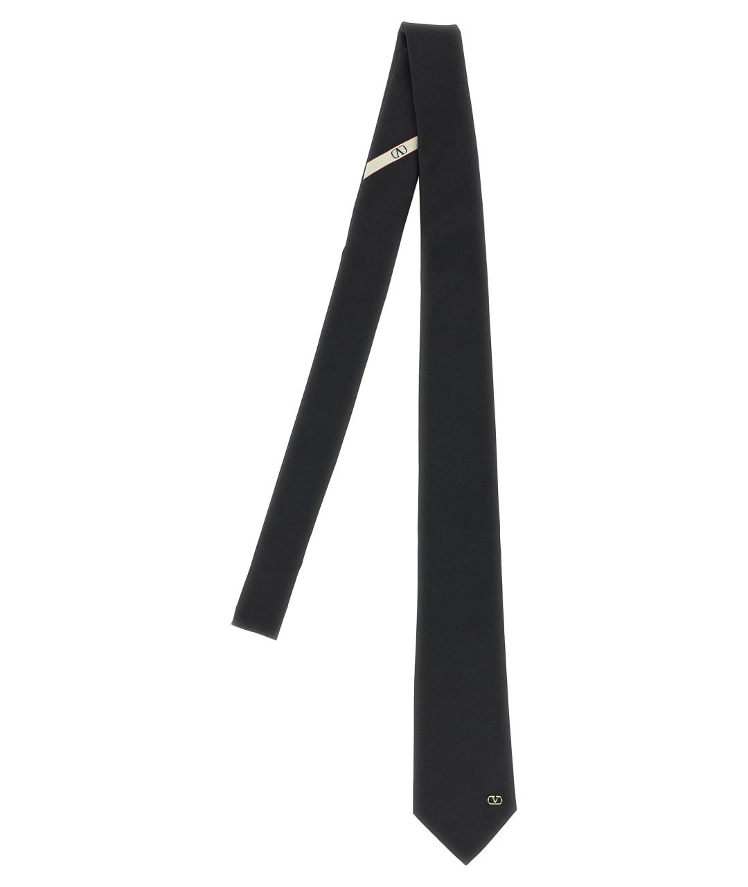VALENTINO Черный шелковый галстук, фото 1