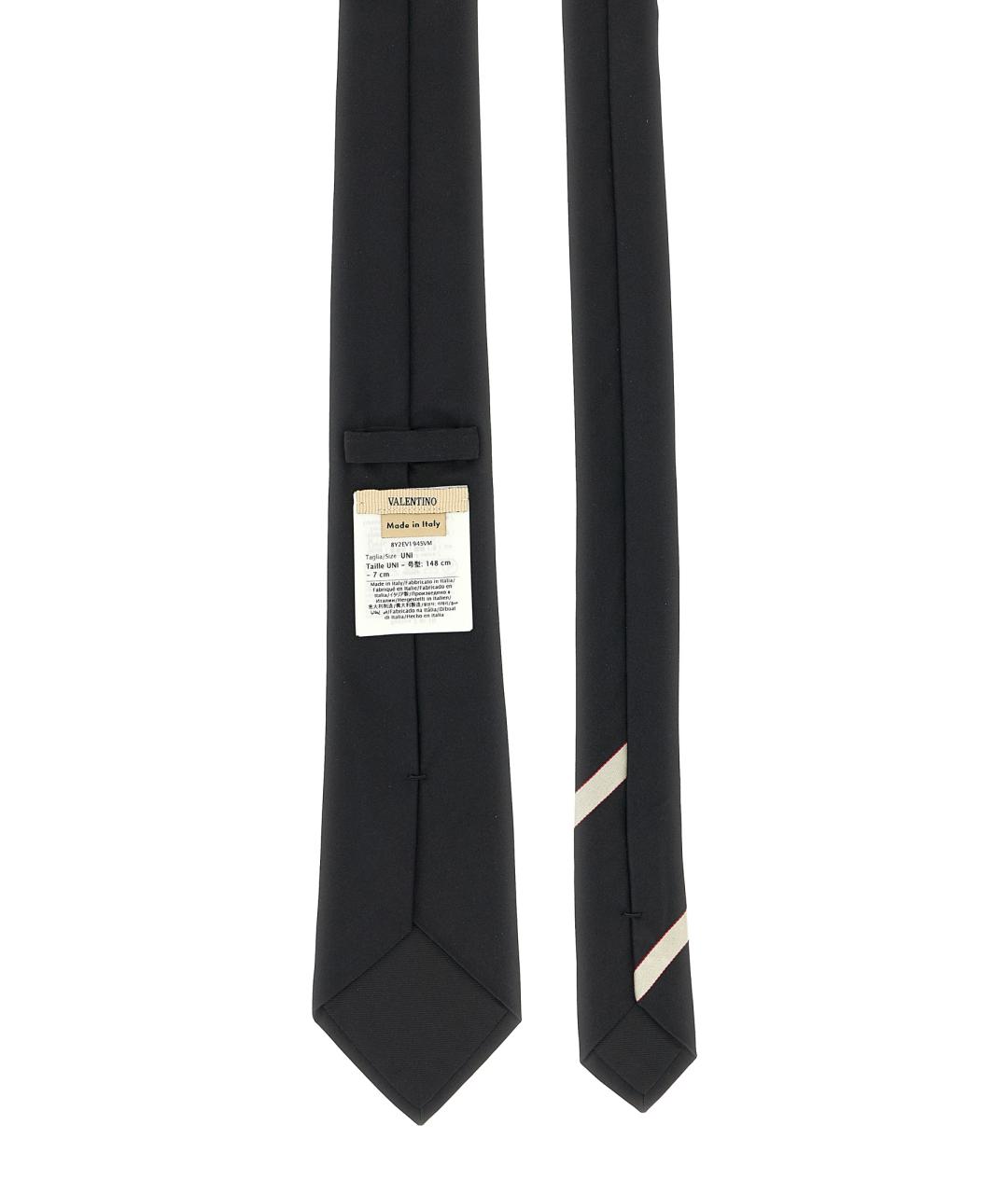 VALENTINO Черный шелковый галстук, фото 2