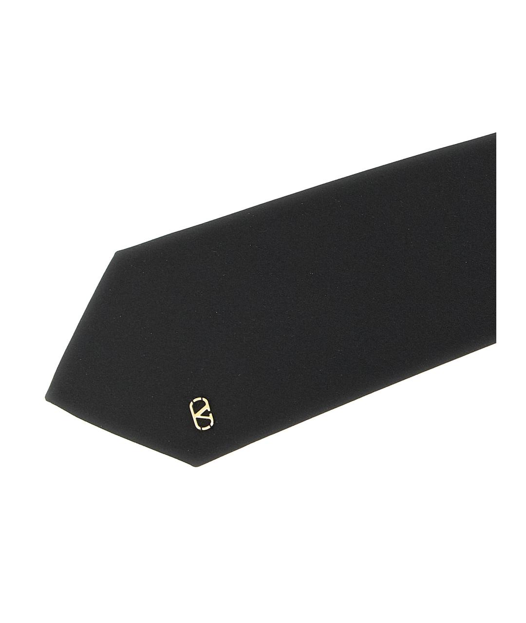 VALENTINO Черный шелковый галстук, фото 3