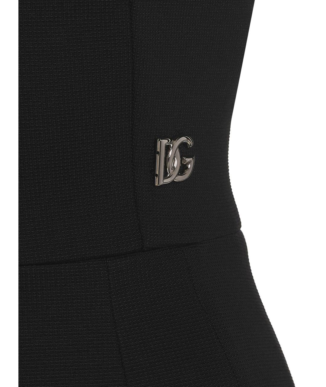 DOLCE&GABBANA Черное вискозное платье, фото 4